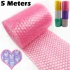 20cm x 5 meter roze lucht bubble verpakking roll liefde hart-vormige partij gunsten geschenken verpakking demping kleurrijke schuim rol geschenkdoos vuller bruiloft decor kunsten en ambachten