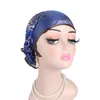 Nuove donne King Flower Maglia elastica Turbante Beanie Head Wrap Chemio Cap Cappello Sciarpa per la perdita dei capelli Accessori per capelli Lady