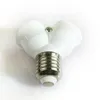 Material à prova de fogo preto E27 a 2E27 Base de soquete LED Bulb Conversor Adaptador de divisor E27TO 2 E 27 Conversores de suporte da lâmpada