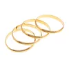 Bangle Braccialetti apribili per donna Uomo Dubai Gioielli africani 4 pezzi Bracciali con polsini in oro lucido Etiope Gioielli da sposa per fidanzamento Lars22