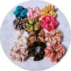 Femmes Multicolore Silk Scrunchie Accessoires pour cheveux Bandes à cheveux à la main élastique Porte-bande Porte-bandeau Bandeau de la bandeau 35 couleurs