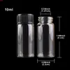 Lots 100 pieces 10ml 22*50mm Glass Bottles with Black Plastic Caps Spice Jars Perfume Bottle Art Craftsgood qty