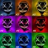 10 colori Halloween Horror LED Light Up Maschere divertenti Festival Forniture per costumi Cosplay Party EL Glowing Mask