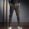 Jesień Ly Projektant Moda Mężczyźni Dżinsy Elastyczne Casual Corduroy Harem Spodnie Koreański Styl Vintage Szerokie spodnie
