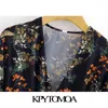 女性のシックなファッション花柄のワープミニドレスヴィンテージの長袖の裏地付きの雌ドレスvestidos Mujer 210416
