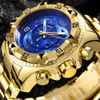 Homens relógios Top Marca Luxo Quartzo Gold Watch Homens Big Dial Prova Impermeável Negócios Golden WristWatch Mens Relogio Masculino 210527