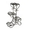 Andere tuinbenodigdheden 4 Laag roestvrijstalen plantenstandaard Flower Planter Display Holder Rek voor thuiskamer ornamenten