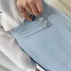SURMIITRO Printemps Été Longues Jupes De Bureau Femmes Élégant Style Coréen Bleu Esthétique Taille Haute Jupe Midi Femme Dames 210712