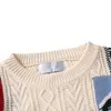 Kvinnors Tröjor År Stickad Tröja 2021 Japansk stil Vintage Harajuku Pullover Stick Vinter Män Lösa högkvalitativa överdimensionerade toppar