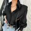 Women's Blouses & Shirts Alien Kitty 2022 Puff Sleeves Ladies Tops Loose Vintage All Match Minimalist Women Chic Casual Solid Mujer Full Sle