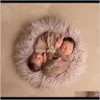 Swaddling Nursery Beding Baby Kids Maternity Drop Leverans 2021 Donjudy Round 60cm Född Infant Backet Fake Fur Rug Blankets Pokagram Backgr