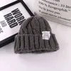Acryl Letter Thicken Gebreide Hoed Warme Hoed Skullies Cap Muts Hat voor Mannen en Vrouwen 150 Y21111