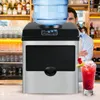Маленькая автоматическая машина для производства льда Коммерческая пуля круглый кубик ледяной для молочного чайного бар кафе 25 кг / 24 часа