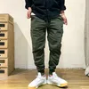 Erkek kot japon vintage moda erkekler gevşek fit çok cepler rahat kargo pantolon tulum sokak tarzı hip hop joggers pantolon