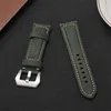 Evrensel 20 22mm Sapanlar Çılgın At Deri Band Watchband Samsung Galaxy Aktif 2 Huawei GT2 Xiaomi İzle Garmin Bantları