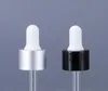 Classic 20ml 30ml frosted clear glass dropper bottle eye essential oil serum bottles with black silver droppers SN5391