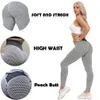 Honeycomb jacquard yoga pants women Europe and the United States high waist sports leggings seamless hip lift fitness pant womens