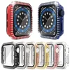 Двойные Bling Diamond Protection Protector Case Protective PC Bumper для Apple Watch Iwatch Series 6 5 4 3 44 мм 42 мм 40 мм 38 мм