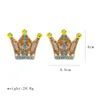 Classic Stud Earrings For Ladies Women Crown Crystal Earrings Jewelry Birthday Gift Statement Accessories