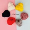 10pcs creativo fatto a mano cappello di lana lavorato a maglia pendenti con ciondoli mini cappelli orecchino ciondola per gioielli collana fare c