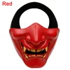 Masques de fête Halloween Costume Cosplay demi-visage mal démon Grimace Kabuki samouraï Prajna Hannya Oni masque tactique 248C