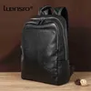 Cowskin 100% Genuine Leather Natural Men's Backpack Fashion Large Capacity Shoolbag For Boy Laptop Bag 202211248w