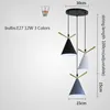 Elegante lámpara colgante LED nórdica - Lámpara de araña de diseño moderno para decoración de cocina y sala de estar - Accesorio de iluminación interior colgante para techo