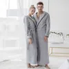 Kobiety i mężczyźni Pluszowe Fleece Ultra Długość Długość Płaszcz Szlafrok Szlafrok Szlafrok Pluszowy Szlafroki Plus Size Nightgown S Gown Sounge Wear 210924