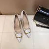 Scarpe eleganti da donna di alta qualità Tacchi alti Moda donna Colore nudo Décolleté in vera pelle Sandali da donna Fondo da sposa