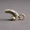 Oggetti decorativi Figurine Ottone Uomo Pene Ciondolo per portachiavi Mini genitali maschili a forma di giocattolo per adulti Portachiavi per auto Gioielli appesi Divertenti