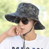 Chapeau seau pour hommes, casquette de pêche en plein air, protection solaire d'été, anti ultraviolet, camouflage, alpinisme