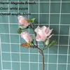 Simulation einzelner Zweig Magnolienseide künstliche Blume für Heimdekoration Vase Orchidee Hochzeit Braut hält gefälschte Pflanze dekorative Blumen