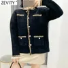 Autumn Women Sweet Agaric Lace Contrast Color Woolen Coat Female Long Sleeve Pockets Cardigan Jacket Chic Tops CT622 210416