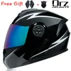 Casques de moto Modulaire Flip Up Double Lentille Casque Intégral Moto Capacetes Motociclismo Moto Racing Équitation Cadeau Gratuit