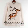 Women Christmas Sweaters Deer Snowflake Pullover and Jumpers Long Sleeve Quality Knitwear Winter Thick Pull Tops 210430