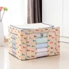 Large 100L steel frame storage box Oxford quilt bag foldable clothes sorting267q