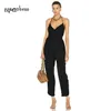 Free Summer Women's Halter Lace-up Jumpsuit Sexy Sleeveless Loose Backless Club Night Party 210524