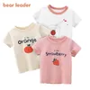 Baby Meisjes Fruit Stawberry Print T-shirts Mode Zomer Kinderen Meisje Zachte Tees Toddler Casual Kleding 2-7 Jaar 210429