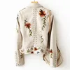 FTLZZ Women Retro Floral Print Embroidery Faux Soft Leather Jacket Coat Turndown Collar Pu Moto Biker Black Punk Outerwear