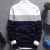 Fashion Men's Knitted Sweater Color Matching O-neck Long-sleeved Men 2021 Winter High-quality Thick Warm Y0907