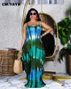 CM.YAYA女性のネクタイ染料プリントマキシビーチのドレス袖のないスパゲッティスリムポケットビンテージロングドレス夏のvestidos 5色210630