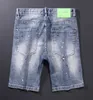 Summer Ly Moda Mężczyźni Jeans Spodenki Retro Blue Patches Designer Zniszczony Ripped Denim Hip Hop Short Homme 2cql