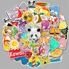 Cartoon graffiti stickers 50 pieces of purple small fresh suitcase water cup skateboard refrigerator waterproof sticker can be customized