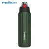FEIJIAN Thermos Flasks,Double Wall Vacuum Bottle,Classic Army Green Water Bottle 18/10 Stainless Steel,Suitable For Outdoor Spor 210615