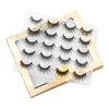 10 Pairs Natural 3D False Eyelashes Set Fake Lashes Makeup Kit Mink Extension1249217