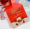 Christmas Gift Wrap Packing Box Santa Claus Cartoon Pattern Pack Case Apple Candy Storage Package Boxes Xmas Party Decorative Ornament