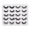 10 pares falsos cílios 3d faux mink cílios artesanais dramáticos longos espessos macio natural macio wispy glam volume pestanas reutilizável maquiagem olho reutilizável