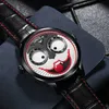 Russische clown onola herenhorloge trendy merk quartz niet-mechanische buitenlandse handel explosieve riem stijl mode sporten