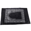 Carpets Islamic Prayer Rug Portable Braided Mat Zipper Compass Blankets Travel Pocket Rugs Muslim Prayers Worship Blanket ZWL04