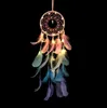 Heminredning Vägg Hängande Dreamcatcher LED Handgjord Feather Dream Catcher Flätad Vind Chimes Art For Room Decoration